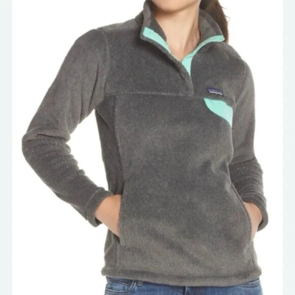 Patagonia Worn Wear Women's Re-Tool Snap-T Pullover Fleece Cozy Winter Warm